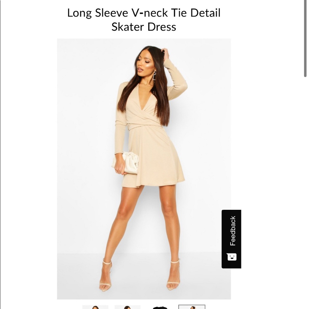 Boohoo Tie Dress New